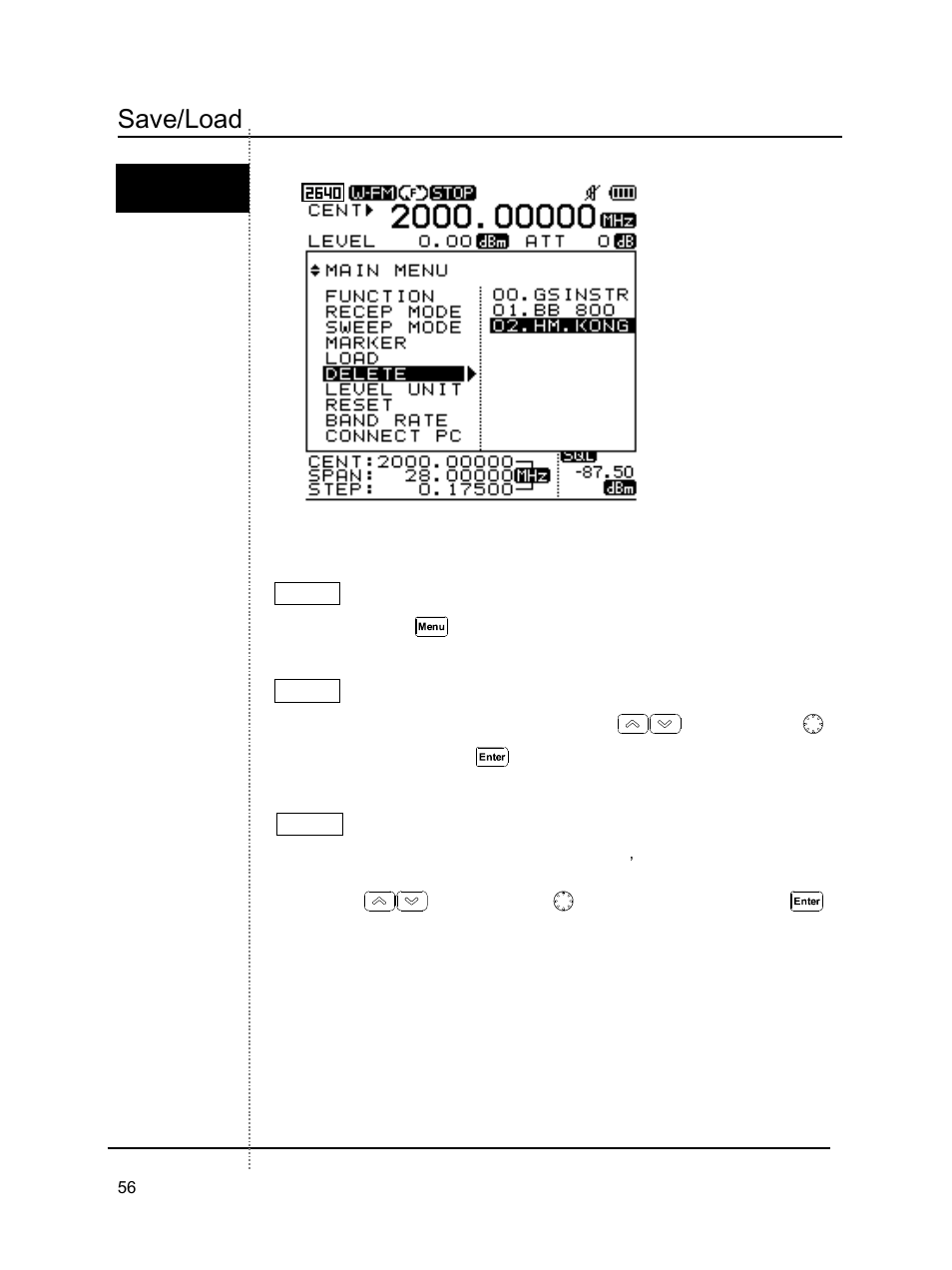 Save/load | B&K Precision 2640 - Manual User Manual | Page 56 / 84