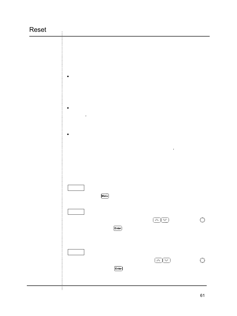 Reset | B&K Precision 2640 - Manual User Manual | Page 61 / 84