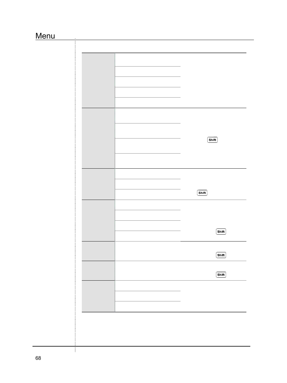 Menu | B&K Precision 2640 - Manual User Manual | Page 68 / 84