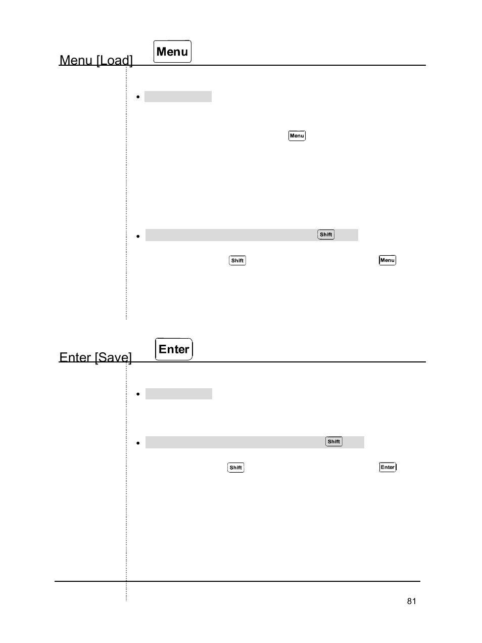 Menu [load, Enter [save | B&K Precision 2640 - Manual User Manual | Page 81 / 84
