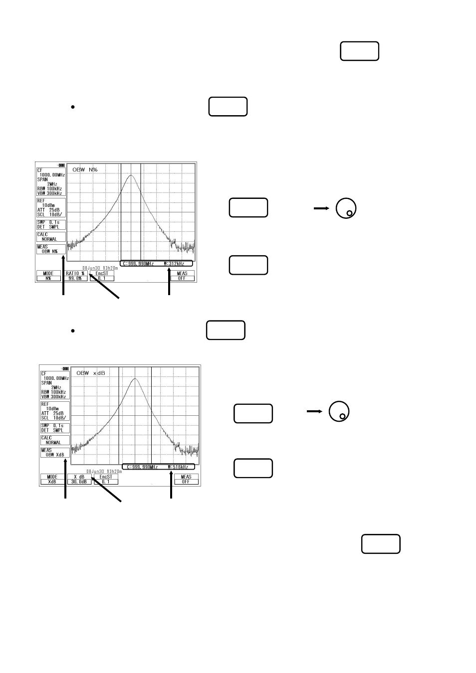 3 occupied bandwidth measurement <obw, 4 electric field strength measurement <e/f ant, Ccupied | Andwidth, Easurement, Lectric, Ield, Trength | B&K Precision 2658A - Manual User Manual | Page 51 / 89