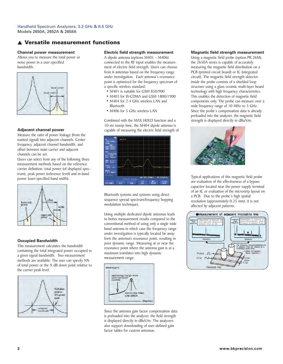 Versatile measurement functions | B&K Precision 2658A - Datasheet User Manual | Page 3 / 8