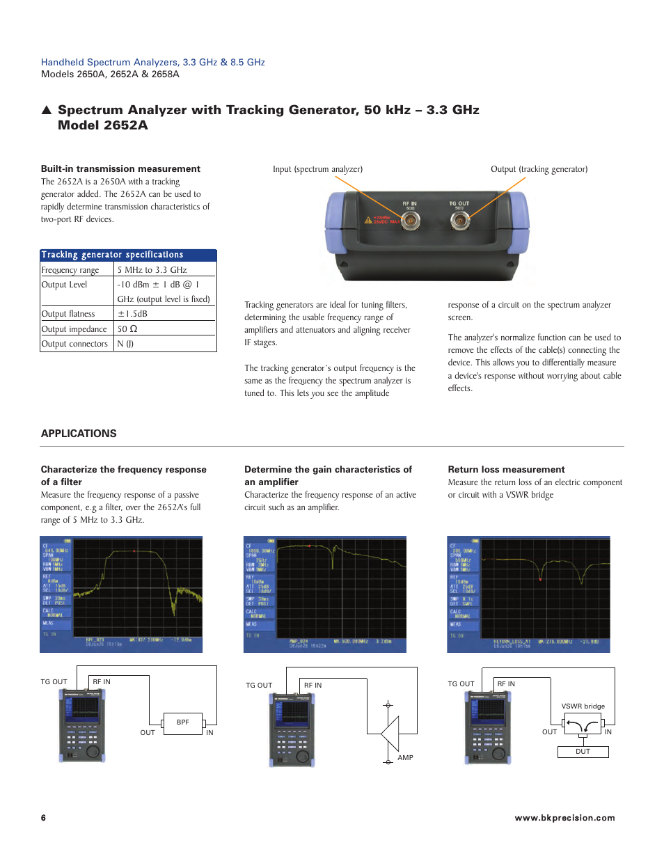 B&K Precision 2658A - Datasheet User Manual | Page 6 / 8