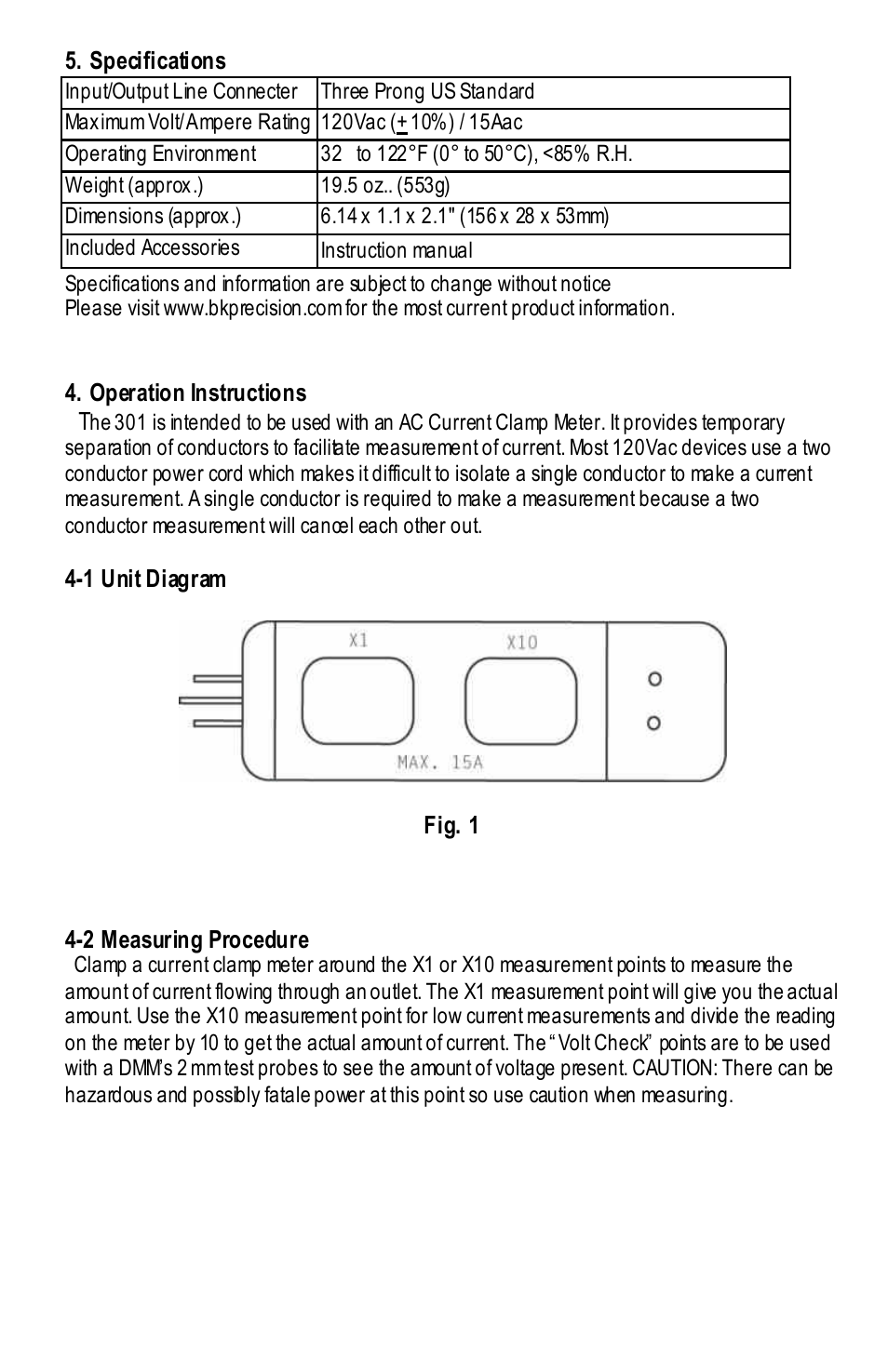 B&K Precision 301 - Manual User Manual | Page 6 / 9