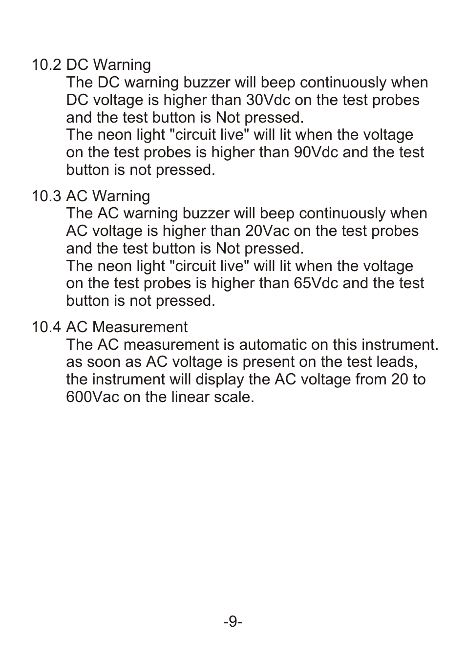 B&K Precision 307A - Manual User Manual | Page 11 / 21