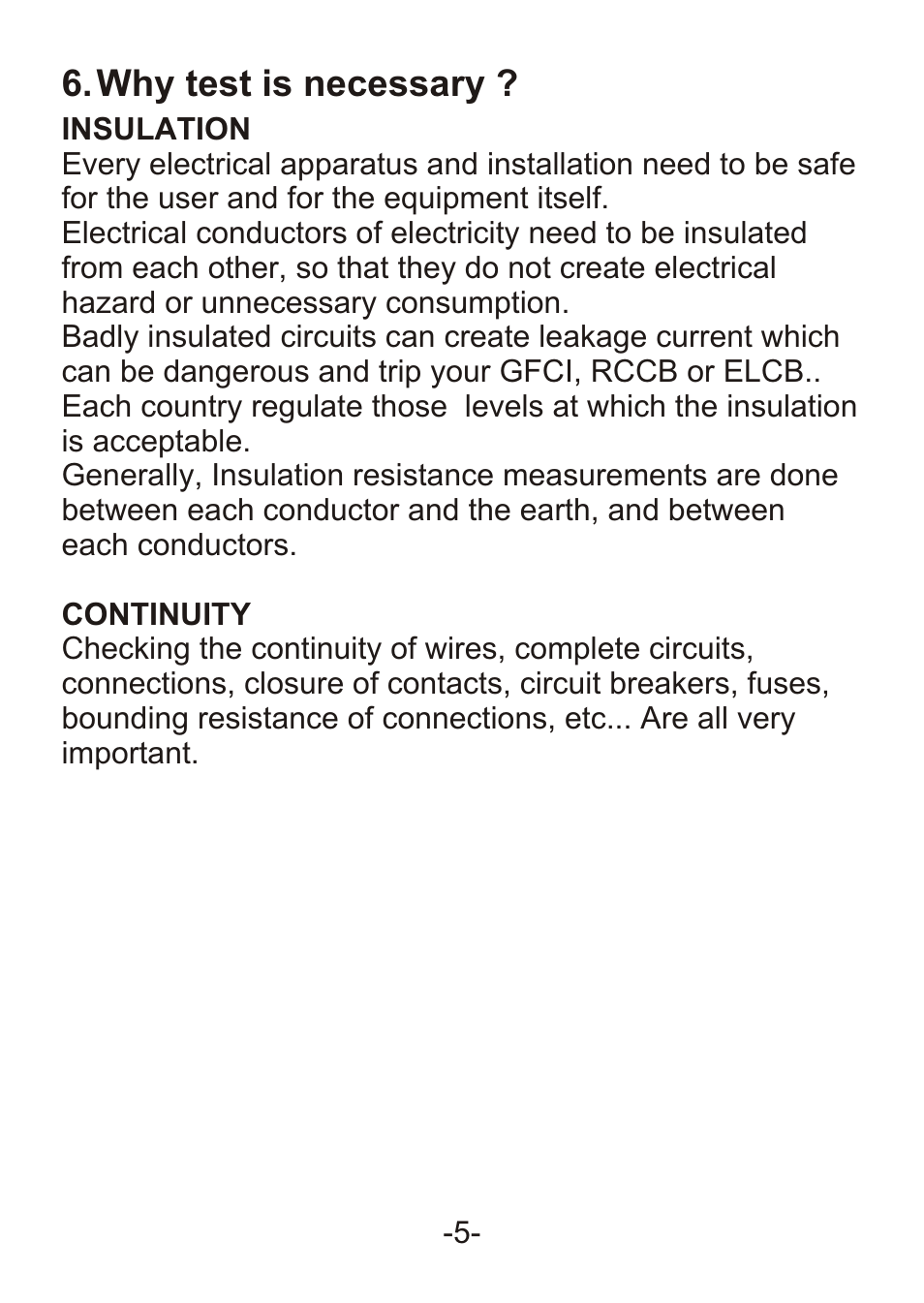 Why test is necessary | B&K Precision 307A - Manual User Manual | Page 7 / 21