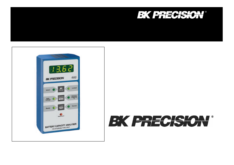 B&K Precision 600 - Manual User Manual | 18 pages