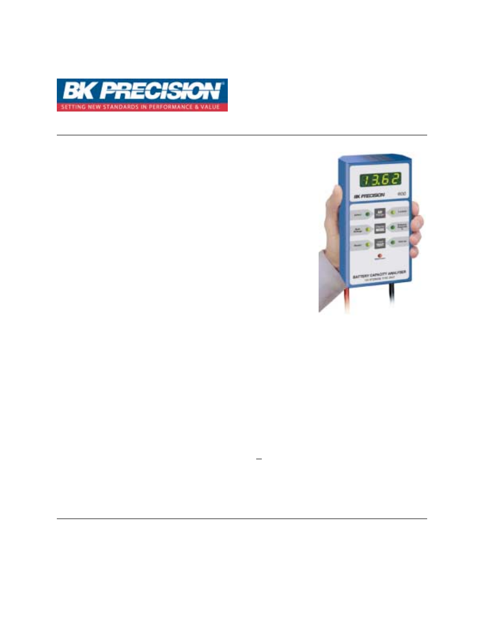 B&K Precision 600 - Datasheet User Manual | 1 page