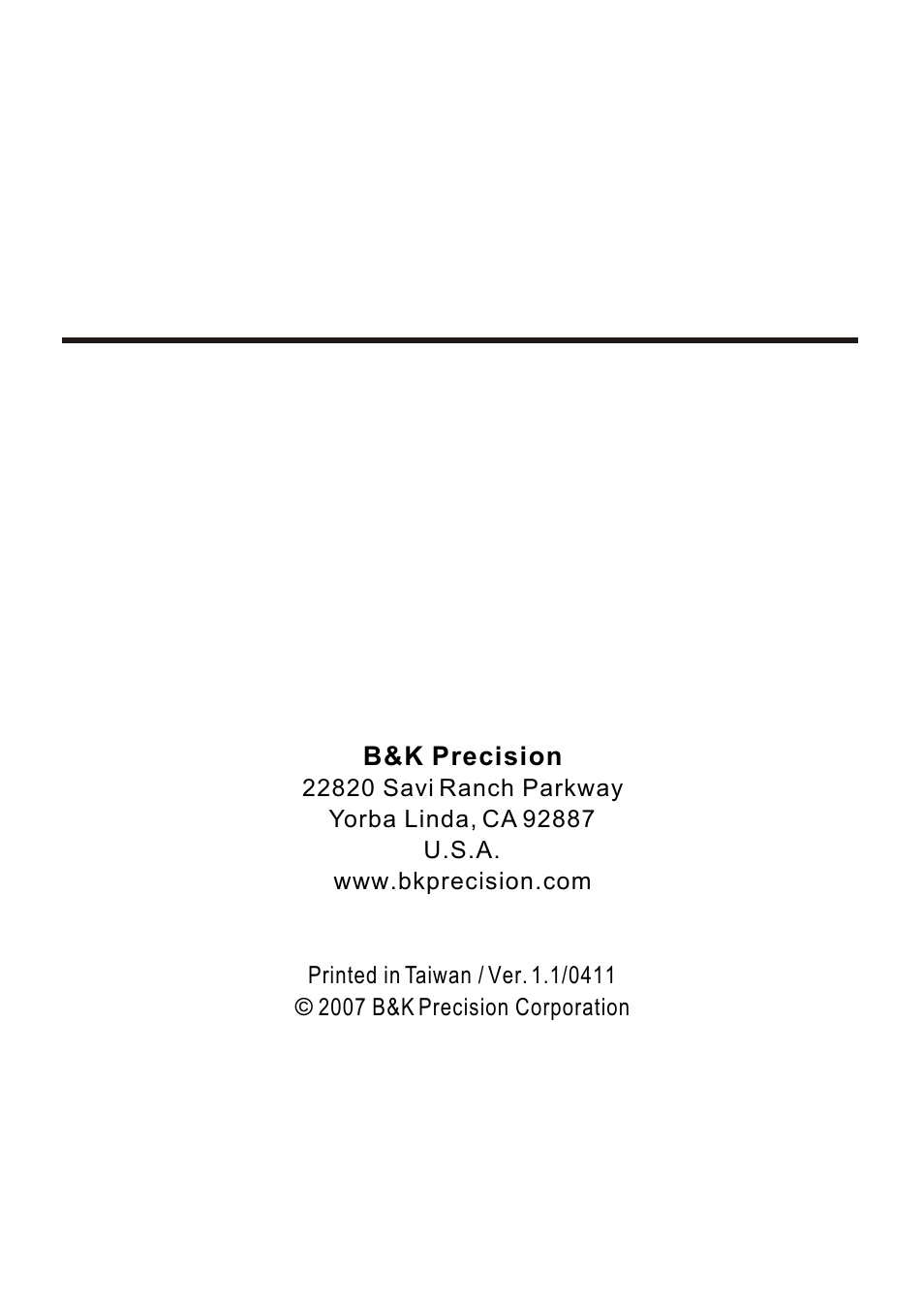 B&K Precision 310 - Manual User Manual | Page 20 / 20