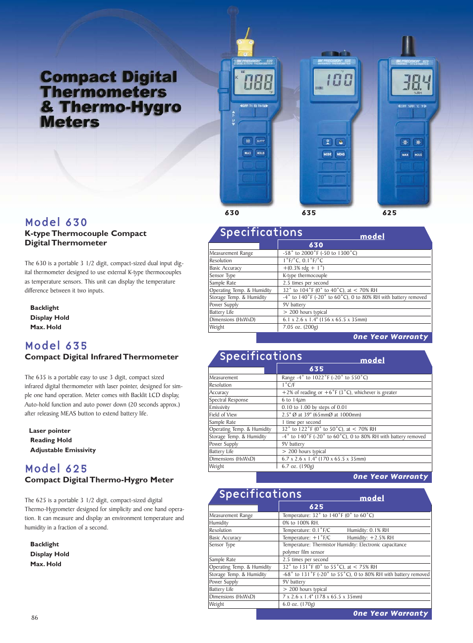 B&K Precision 635 - Datasheet User Manual | 1 page