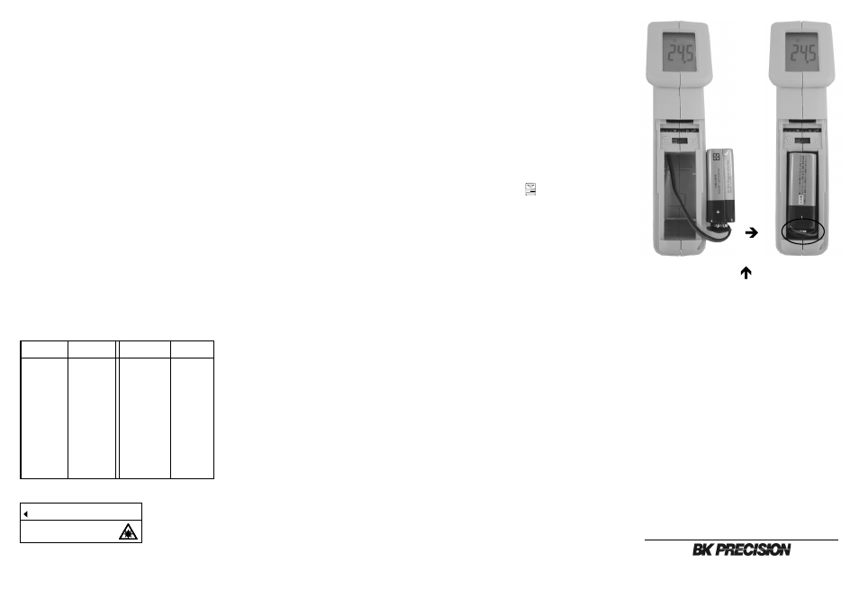 Measurement considerations, Operation, Customer support | Limited one year warranty, Maintenance, Table 1) | B&K Precision 636 - Manual User Manual | Page 2 / 2