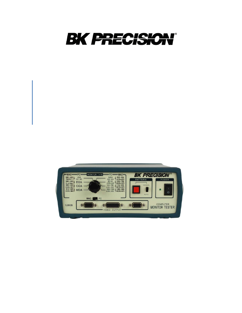 B&K Precision 1280B - Manual User Manual | 8 pages