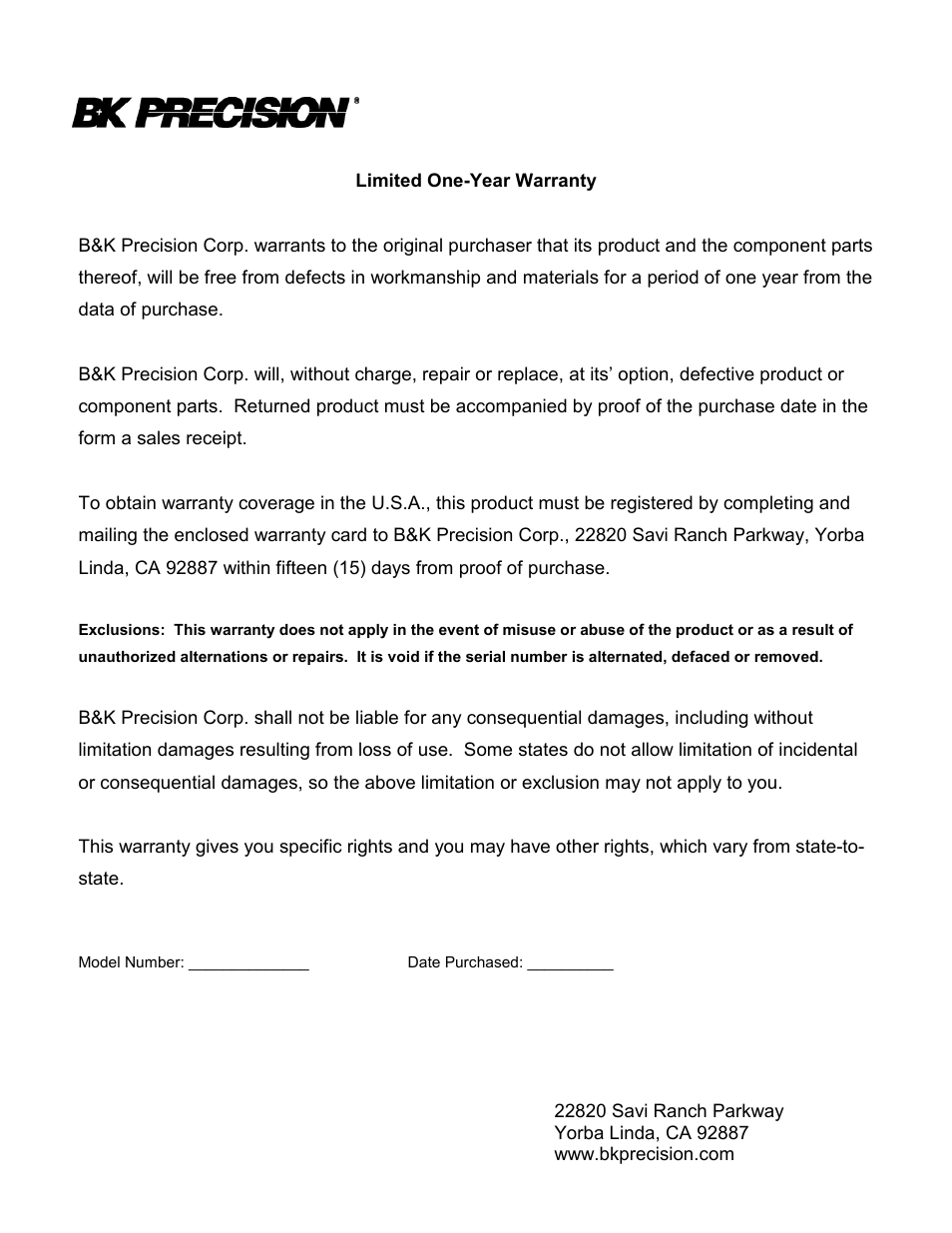 B&K Precision 1253 - Manual User Manual | Page 35 / 37