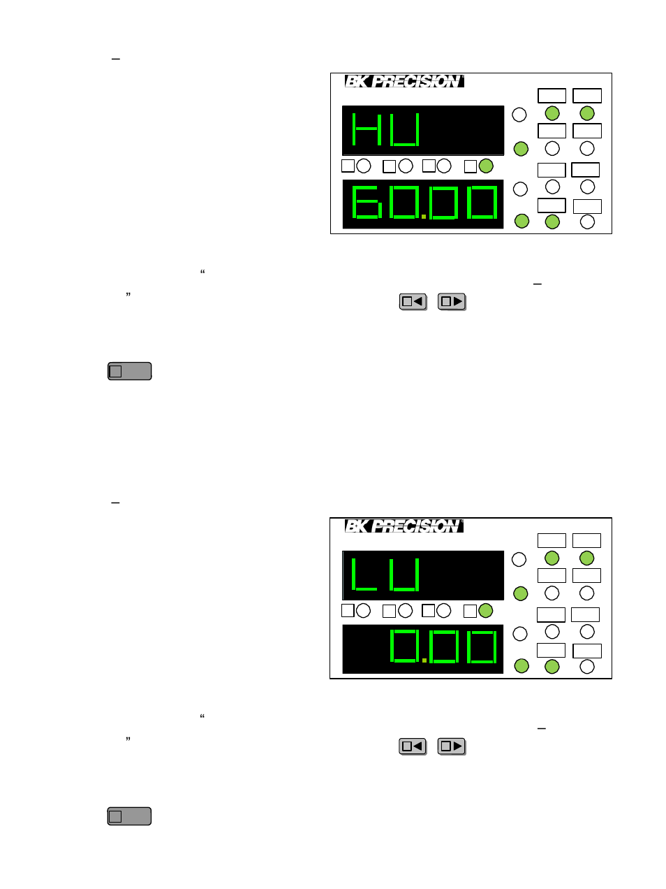 Step 5 – select upper limit of input voltage, Error condition. see “error, Step 6 – select lower limit of input voltage | B&K Precision 8540 - Manual User Manual | Page 20 / 30