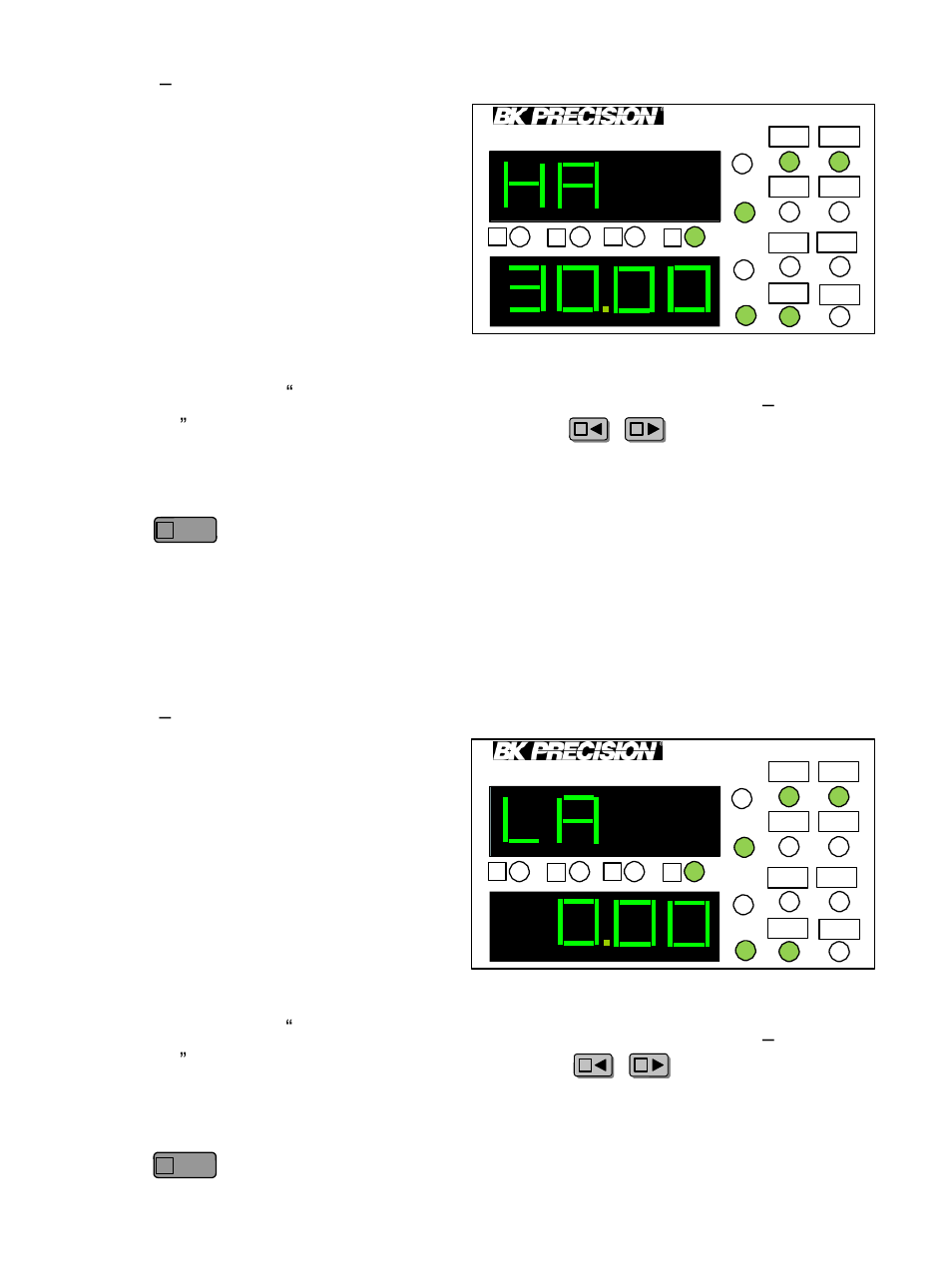 Step 7 – select upper limit of input current, Error condition. see “error, Step 8 – select lower limit of input current | B&K Precision 8540 - Manual User Manual | Page 21 / 30