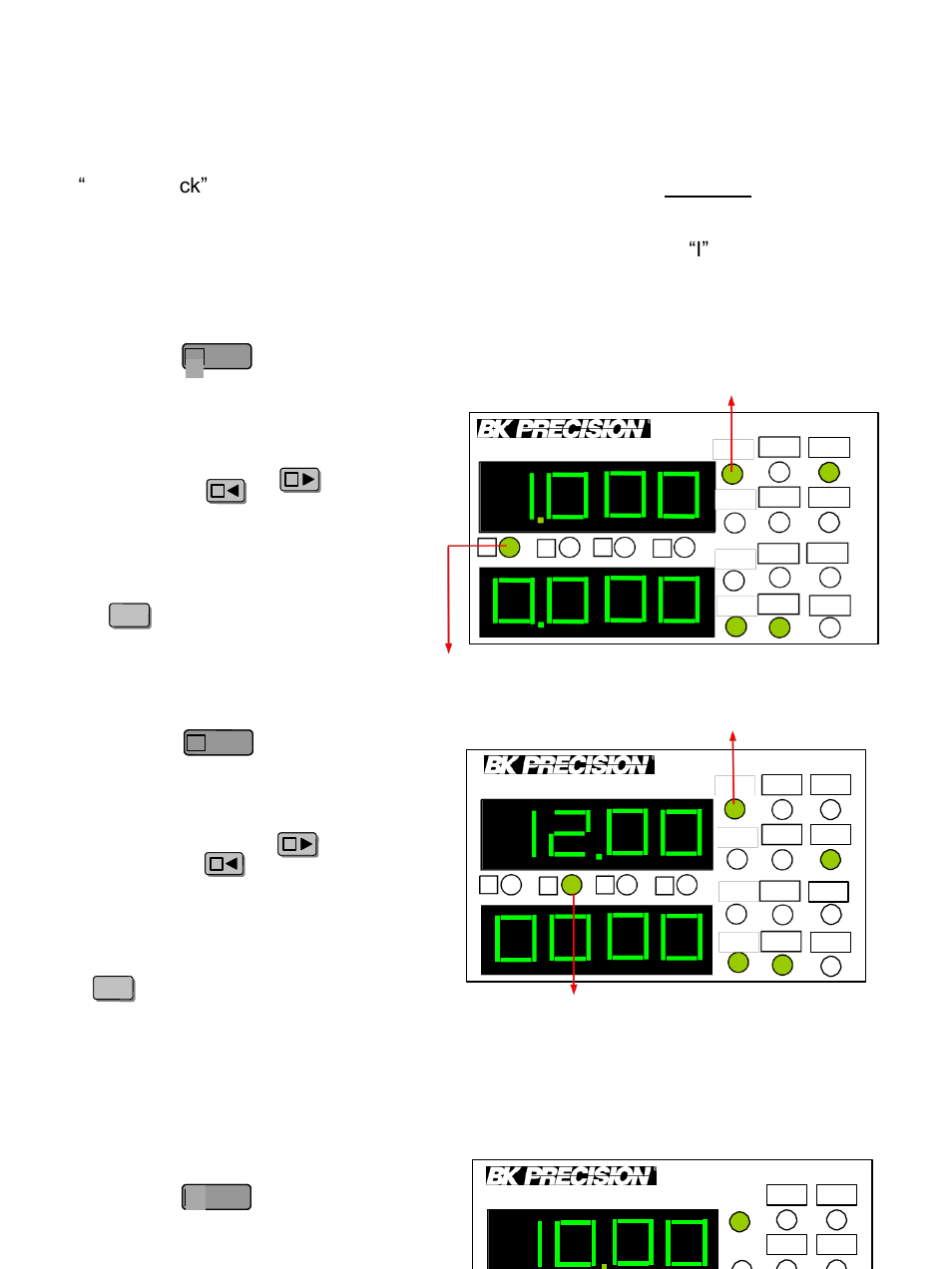 Quick start, Constant current mode, Constant voltage mode | Constant resistance mode, Set value, Press the, Key to turn on the, Pressing the, Keys to, Key to turn the load on | B&K Precision 8540 - Manual User Manual | Page 8 / 30