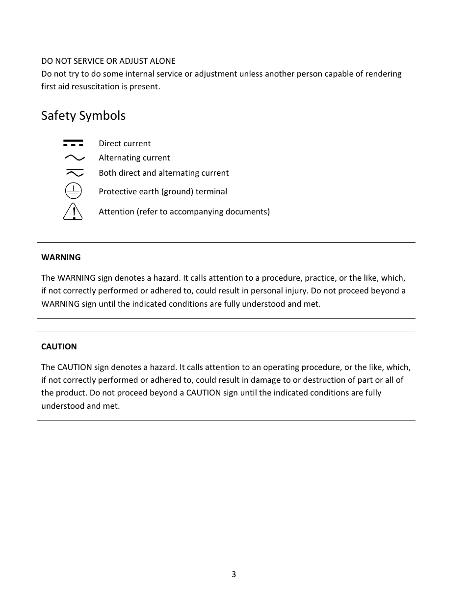 Safety symbols | B&K Precision MDL Series - Manual User Manual | Page 3 / 80