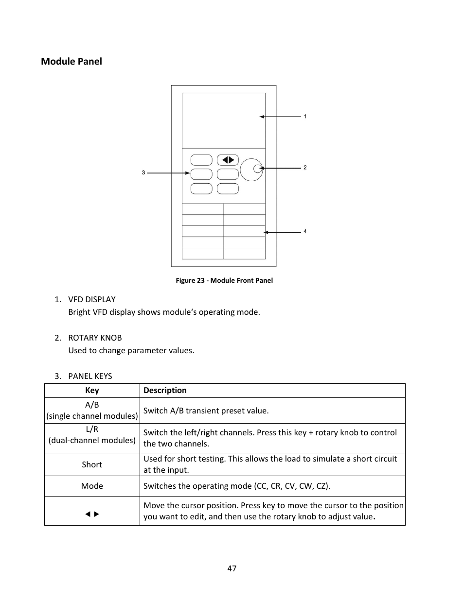 Module | B&K Precision MDL Series - Manual User Manual | Page 47 / 80