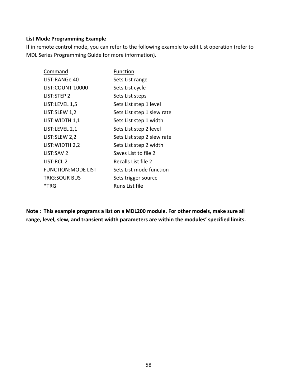 B&K Precision MDL Series - Manual User Manual | Page 58 / 80