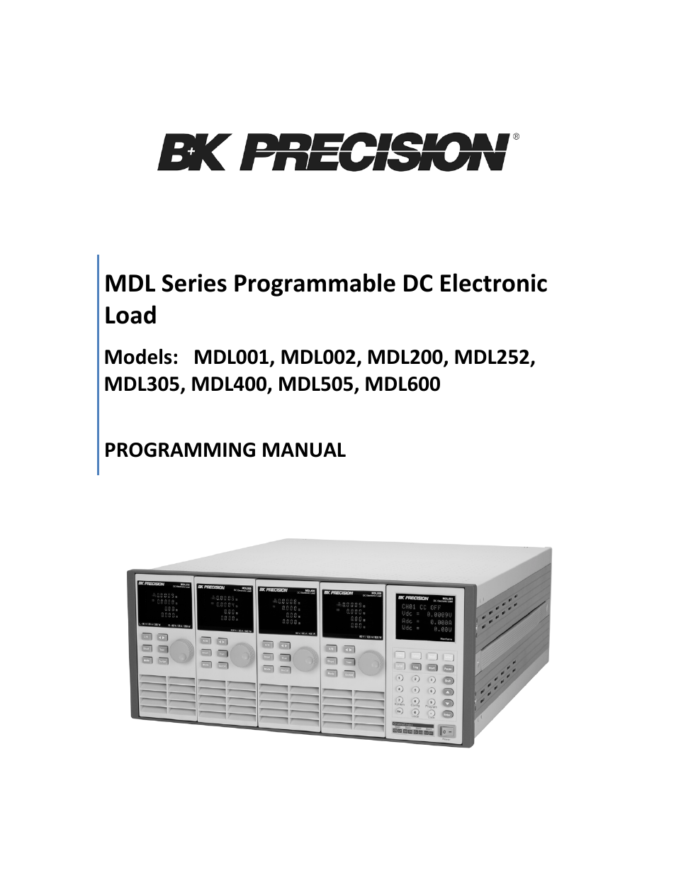 B&K Precision MDL Series - Programming Manual User Manual | 97 pages