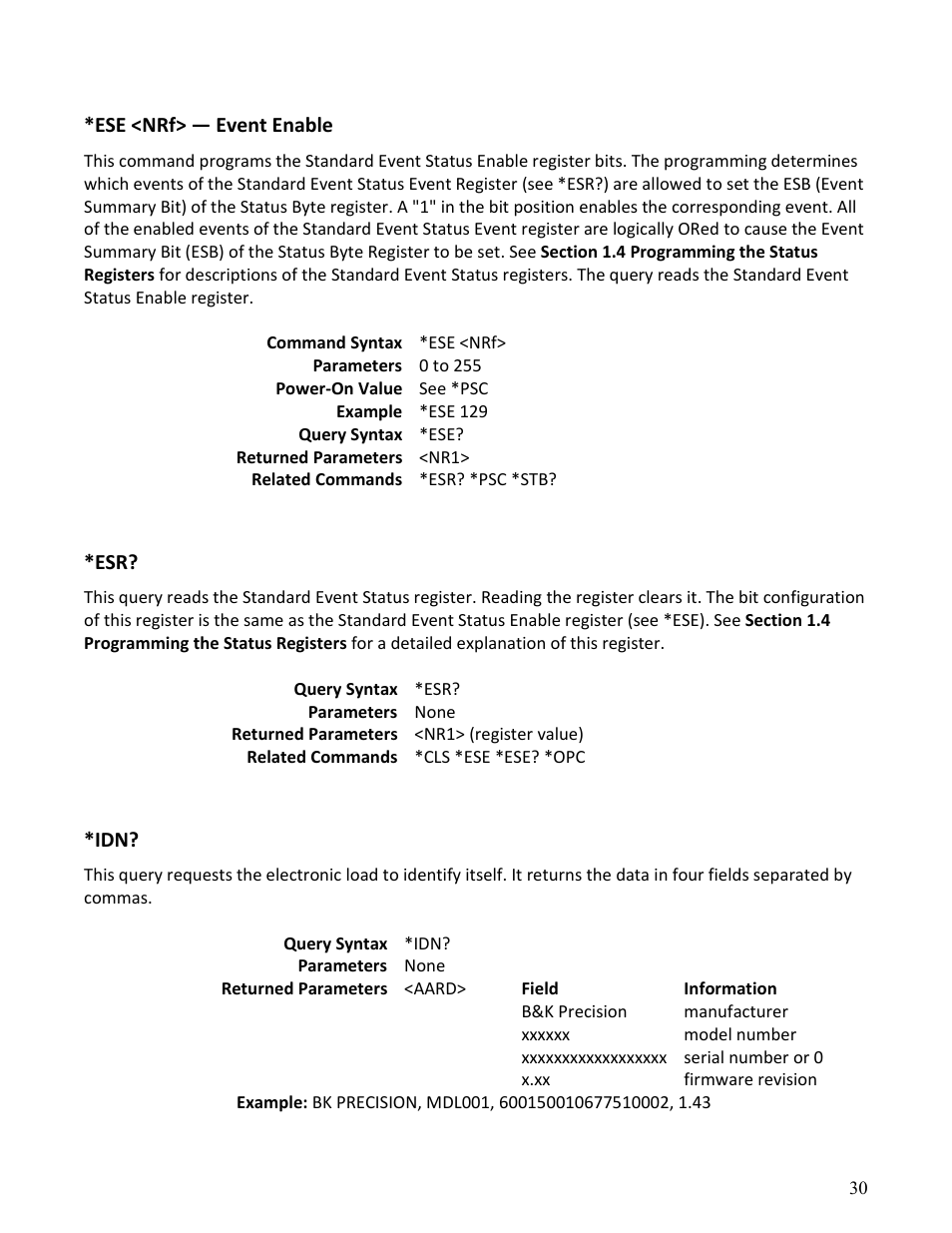 B&K Precision MDL Series - Programming Manual User Manual | Page 30 / 97