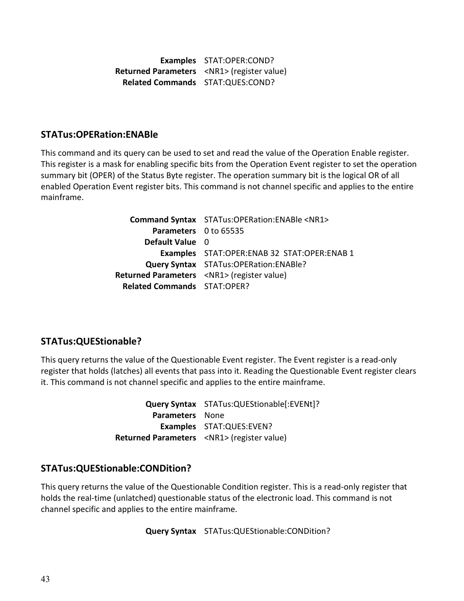 B&K Precision MDL Series - Programming Manual User Manual | Page 43 / 97