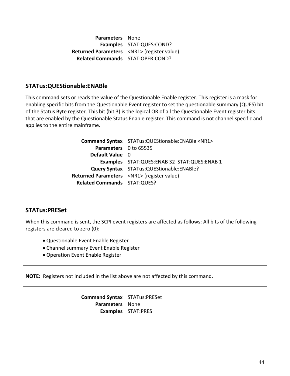 B&K Precision MDL Series - Programming Manual User Manual | Page 44 / 97