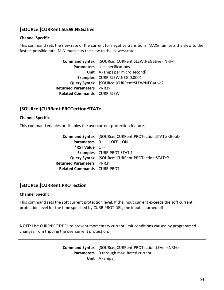 B&K Precision MDL Series - Programming Manual User Manual | Page 54 / 97