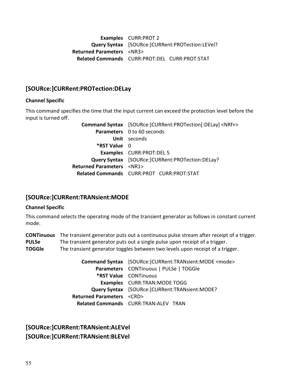 B&K Precision MDL Series - Programming Manual User Manual | Page 55 / 97