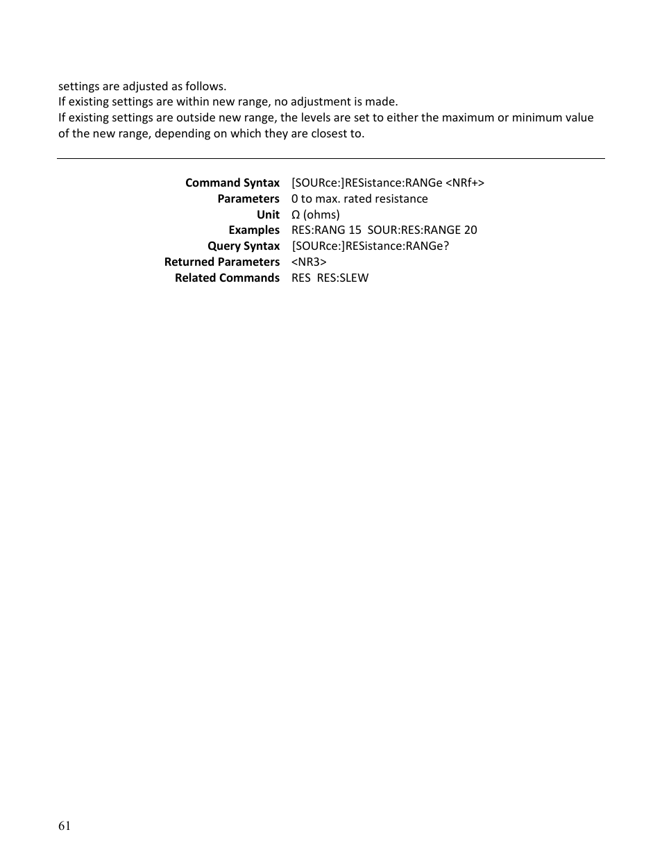 B&K Precision MDL Series - Programming Manual User Manual | Page 61 / 97