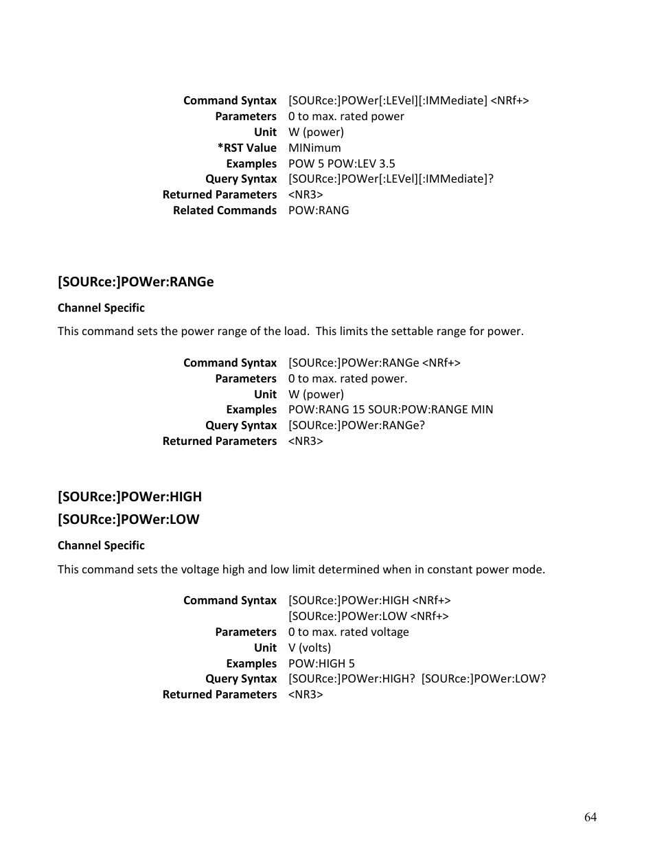 B&K Precision MDL Series - Programming Manual User Manual | Page 64 / 97