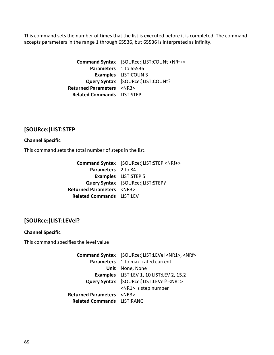 B&K Precision MDL Series - Programming Manual User Manual | Page 69 / 97