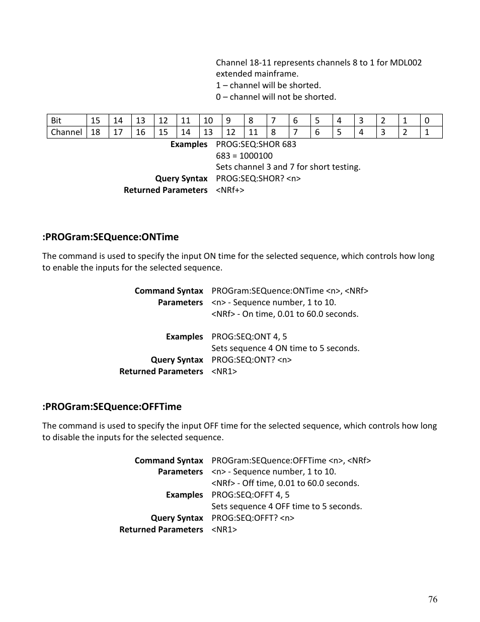 B&K Precision MDL Series - Programming Manual User Manual | Page 76 / 97