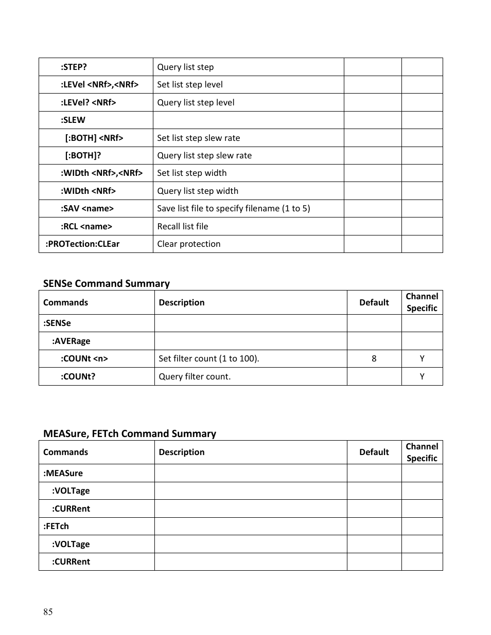 B&K Precision MDL Series - Programming Manual User Manual | Page 85 / 97