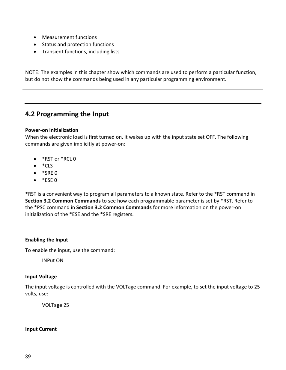 2 programming the input | B&K Precision MDL Series - Programming Manual User Manual | Page 89 / 97