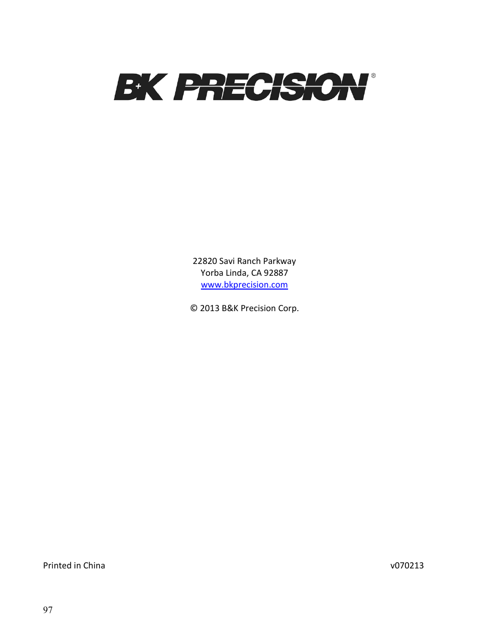 B&K Precision MDL Series - Programming Manual User Manual | Page 97 / 97