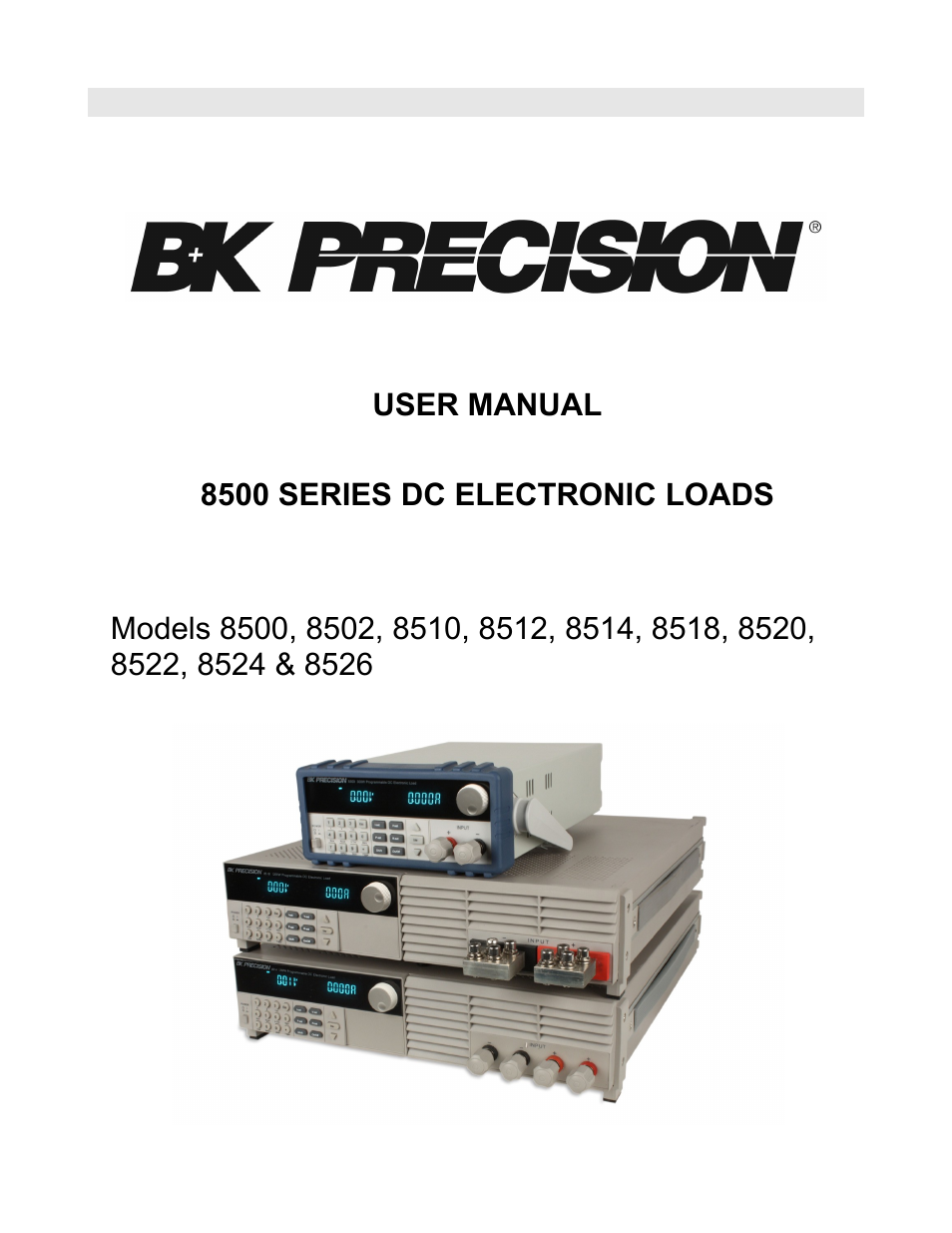 B&K Precision 8500-8526 - Manual User Manual | 77 pages