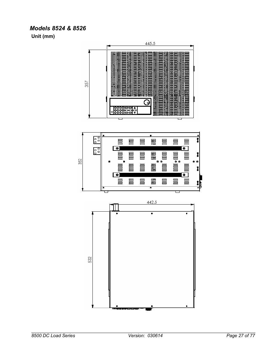 Models 8524 & 8526 | B&K Precision 8500-8526 - Manual User Manual | Page 27 / 77