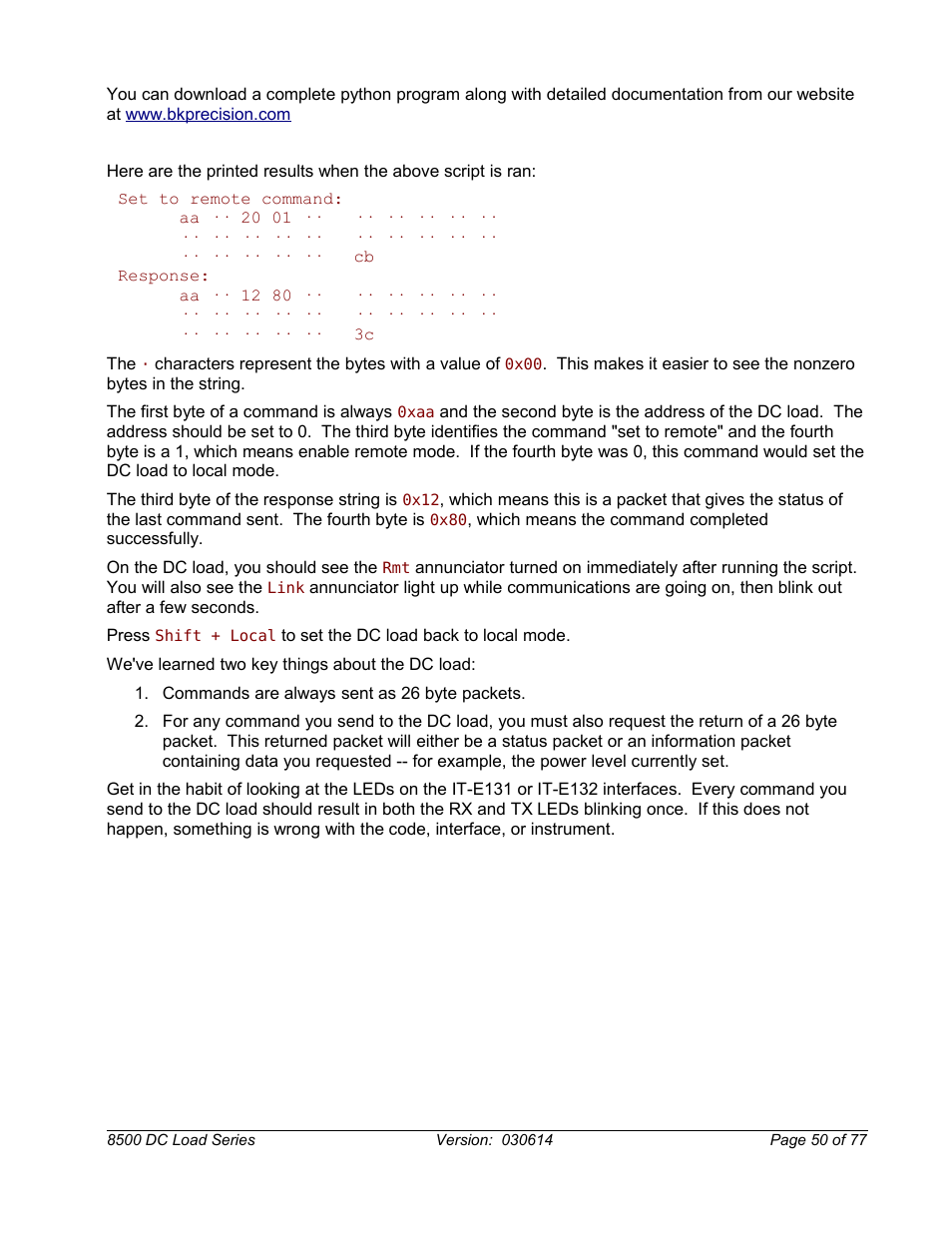 B&K Precision 8500-8526 - Manual User Manual | Page 50 / 77