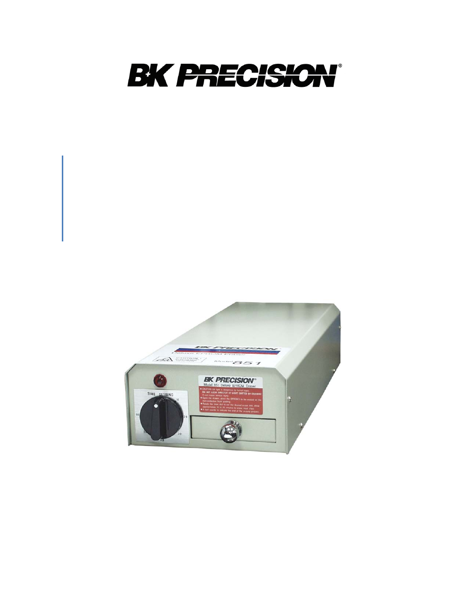 B&K Precision 851 - Manual User Manual | 6 pages