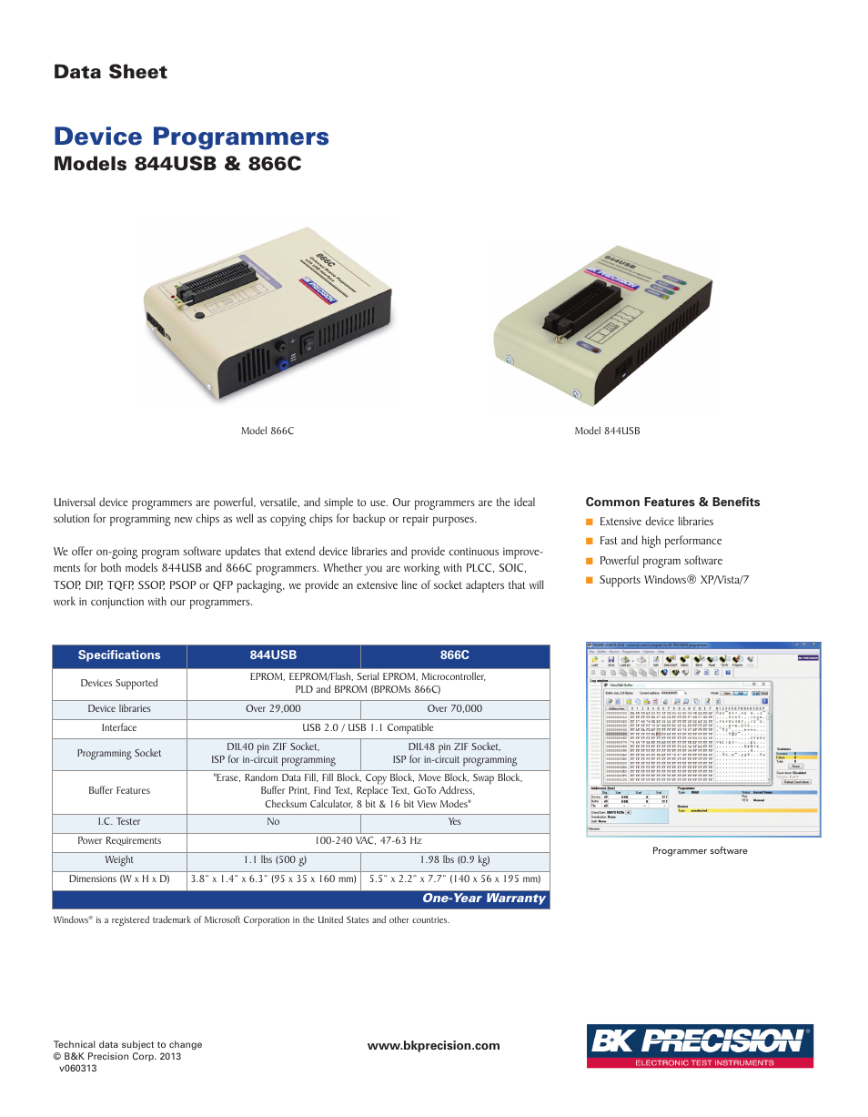 B&K Precision 866C - Datasheet User Manual | 1 page