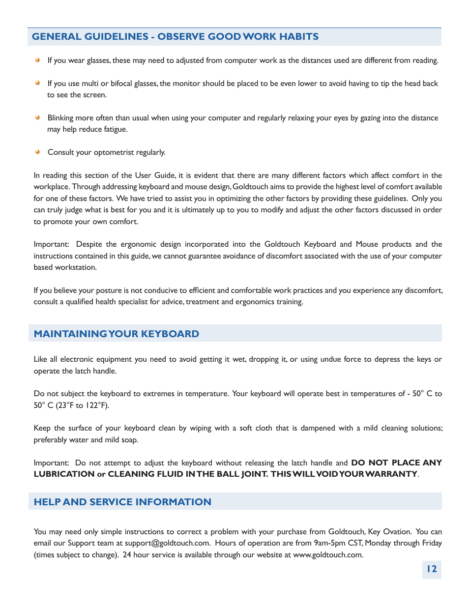 BakkerElkhuizen Goldtouch Adjustable V2 User Manual | Page 13 / 13