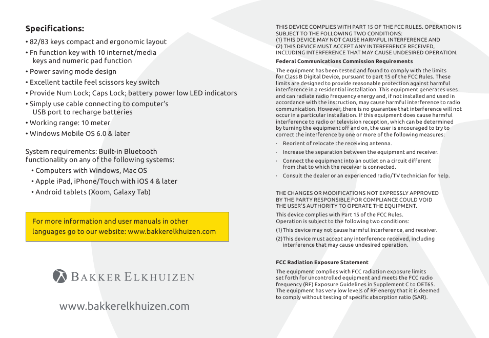 BakkerElkhuizen S-board 860 Bluetooth Re User manual User Manual | Page 4 / 4