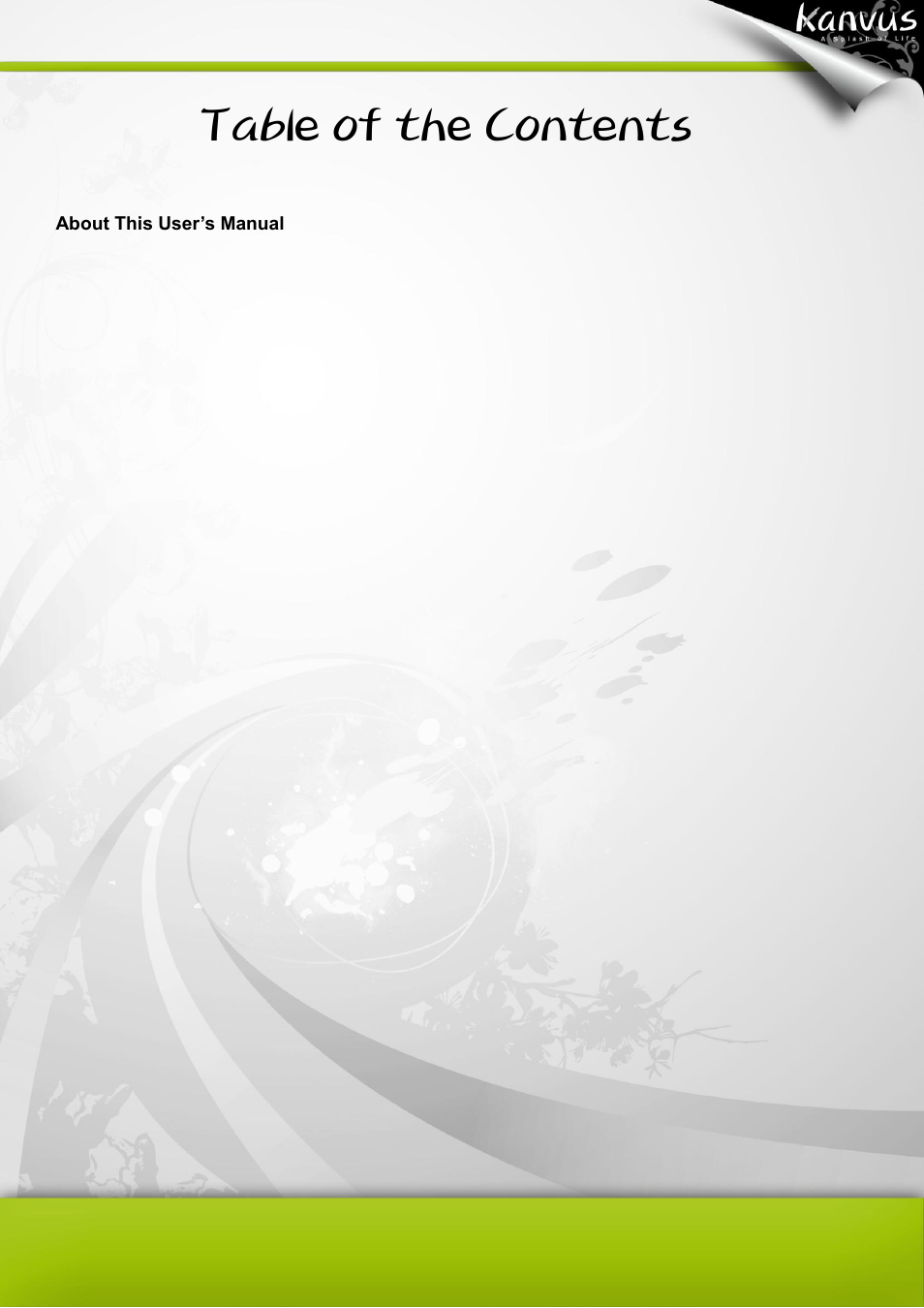 Table of the contents | BakkerElkhuizen Office 54 Pen Tablet User Manual | Page 2 / 67