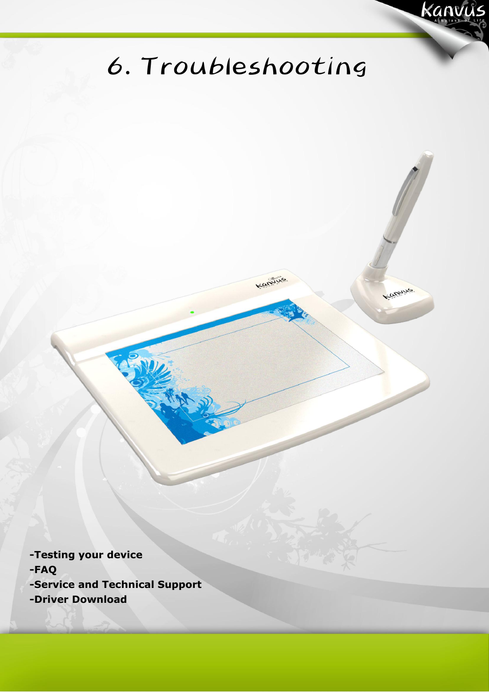 Testing your device, Troubleshooting | BakkerElkhuizen Office 54 Pen Tablet User Manual | Page 56 / 67