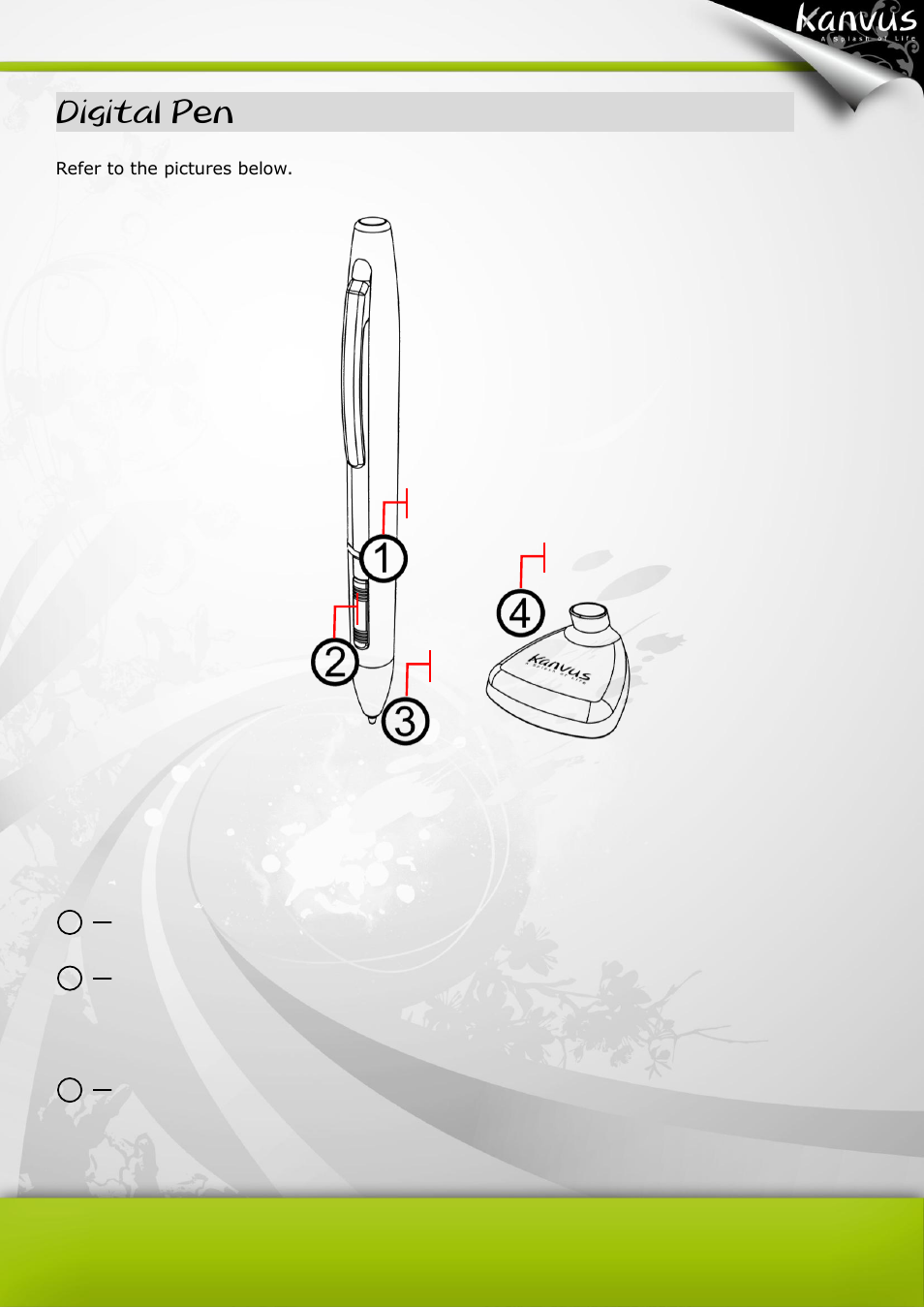 Digital pen | BakkerElkhuizen Office 54 Pen Tablet User Manual | Page 9 / 67