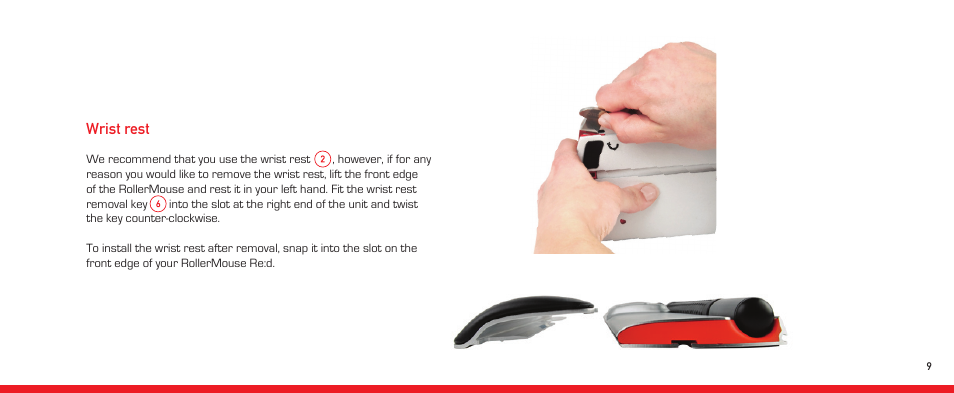 Wrist rest | BakkerElkhuizen RollerMouse Red User Manual | Page 10 / 10