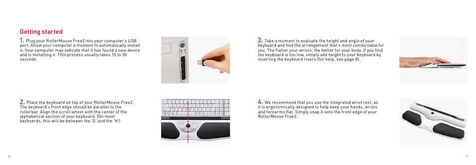 Getting started 1 | BakkerElkhuizen RollerMouse Free2 User Manual | Page 4 / 7