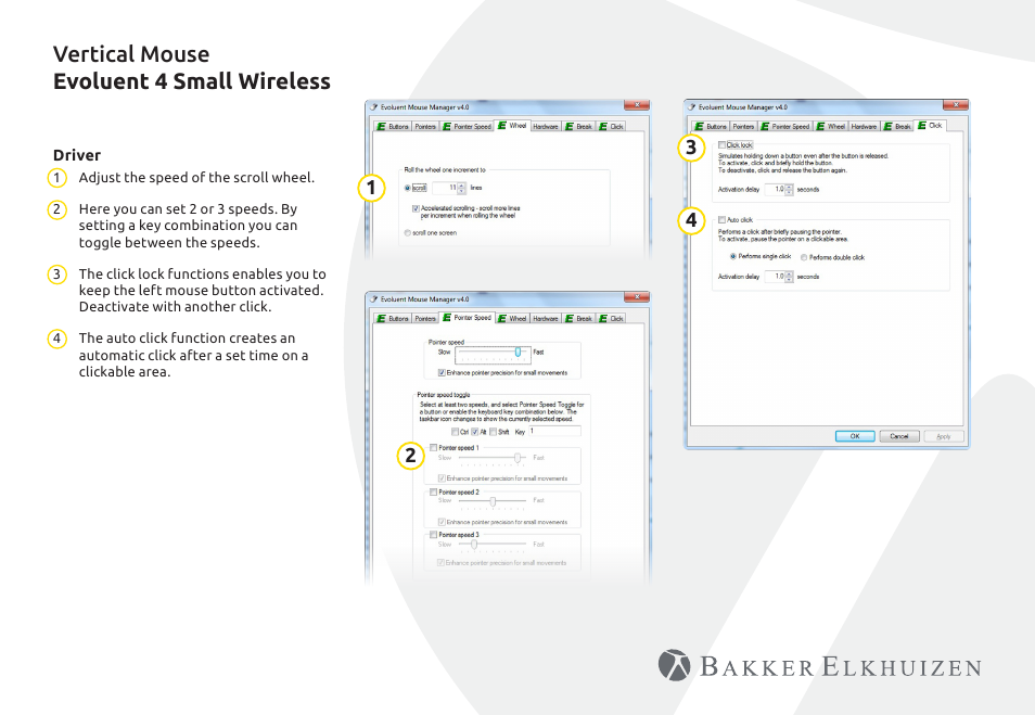 Vertical mouse evoluent 4 small wireless | BakkerElkhuizen Evoluent4 Small Wireless User Manual | Page 7 / 8