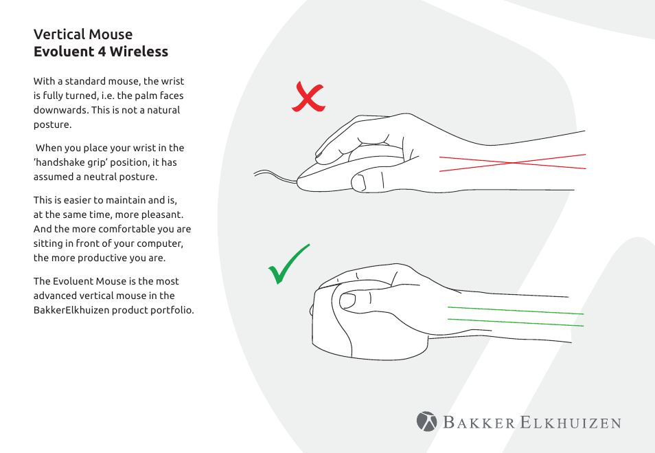 Vertical mouse evoluent 4 wireless | BakkerElkhuizen Evoluent4 Wireless User Manual | Page 2 / 8